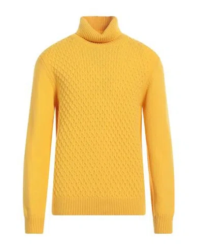 Abkost Man Turtleneck Yellow Size 42 Virgin Wool