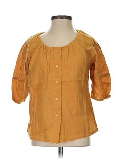 Pre-owned Able 3/4 Sleeve Blouse In Orange