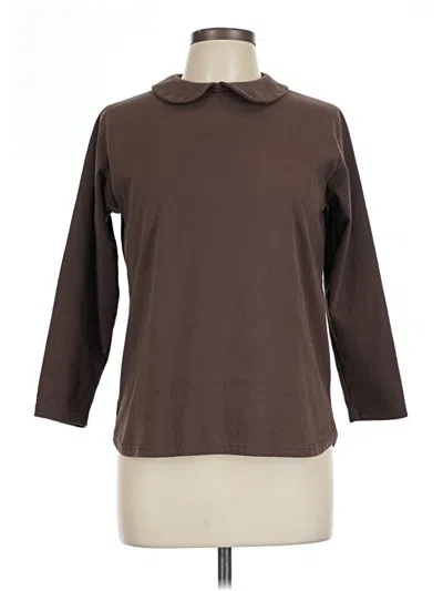 Pre-owned Able 3/4 Sleeve T-shirt In Brown