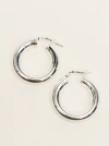Able Air Hoops In Silver