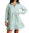 Able Aleesha Swing Dress In Green Cabana In Multi