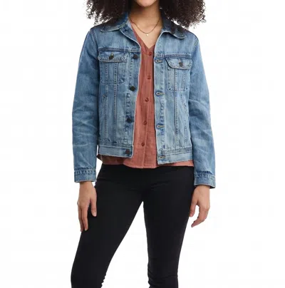 Able Bailey Long Sleeve Denim Jacket In Blue