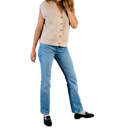 Able Becky Straight Leg Jean In Grey Wash In Blue