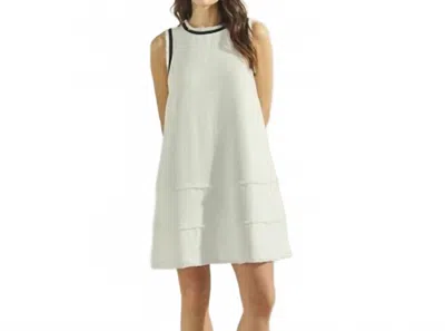 Able Blair Tweed Dress In Cream/black In Multi