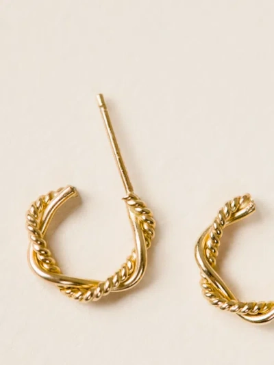 Able Braided Mini Hoops In Goldilled