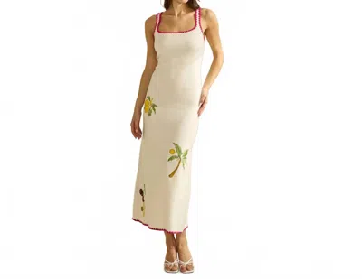 Able Cardigan Sweater Midi Dress In Cream In White