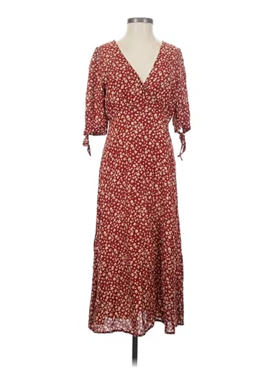 Pre-owned Able Casual Dress In Burgundy