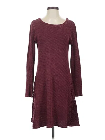 Pre-owned Able Casual Dress In Burgundy