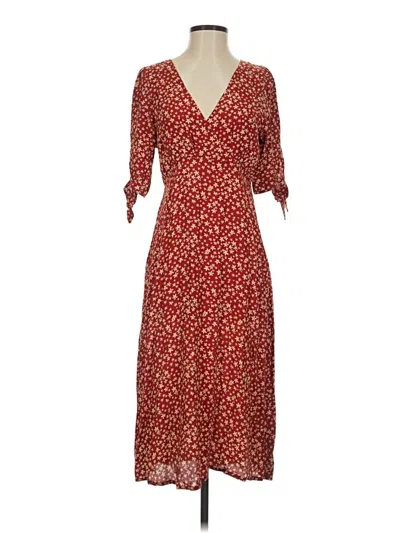 Pre-owned Able Casual Dress In Burgundy