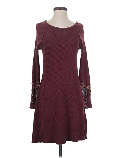 Pre-owned Able Casual Dress In Burgundy