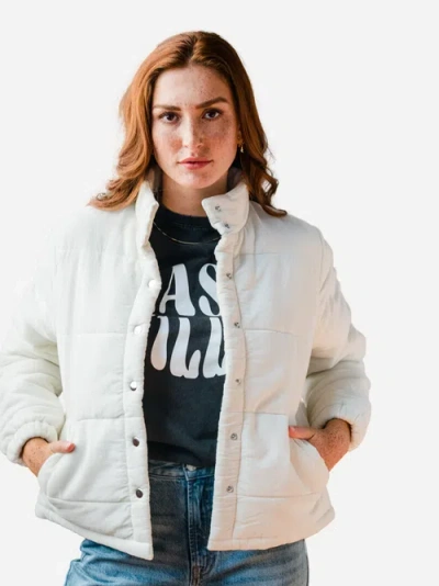 Able Charla Puffer Jacket In Almond