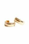 Able Chunky Column Hoops In Gold