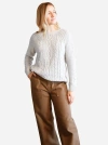 Able Claudette Fisherman Sweater In Heather Grey