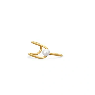 Able Elise Pearl Open Ring Gold M
