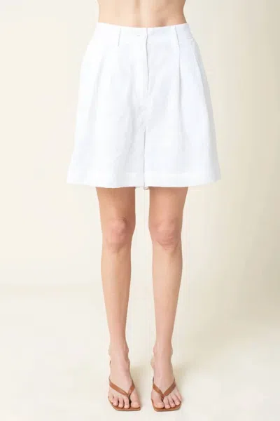 Able Essential Flow Linen Shorts In White