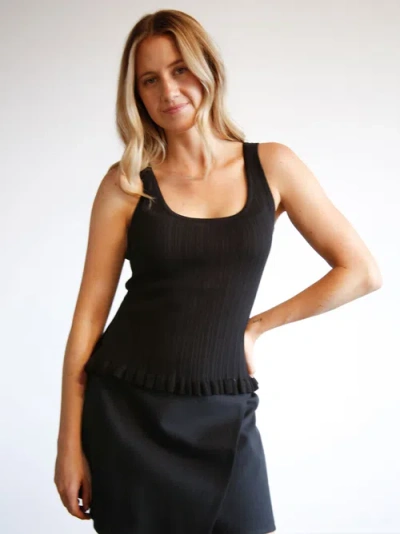 Able Hadley Knit Tank In Black