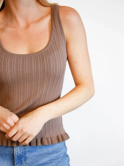 Able Hadley Knit Tank In Driftwood