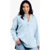 Able Harris Oversized Button Down Shirt In Denim