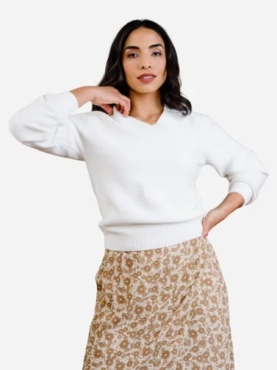 Able Haven Seed Stitch Sweater In Almond