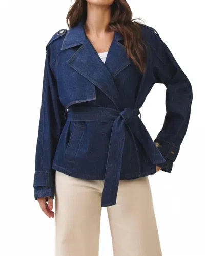 Able Jane Trench Coat In Blue