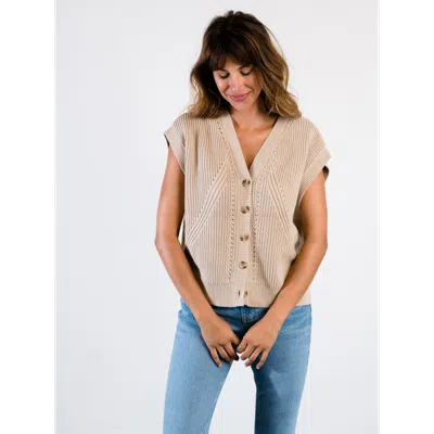 Able Jess Jumper Waistcoat In Oatmeal