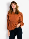 Able Lauren Babydoll Top In Mocha Bisque