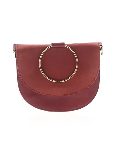 Pre-owned Able Leather Crossbody Bag In Burgundy