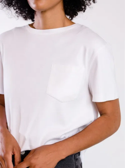 Able Lennox Pocket Tee In White