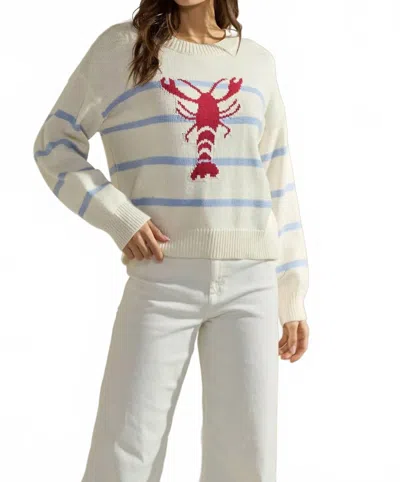 Able Lobster Long Sleeve Sweater In Cream In White