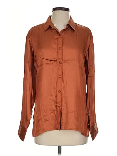 Pre-owned Able Long Sleeve Blouse In Brown