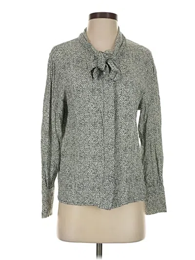 Pre-owned Able Long Sleeve Blouse In Gray