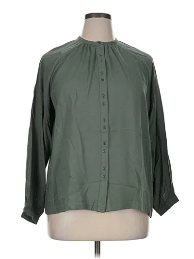 Pre-owned Able Long Sleeve Blouse In Green