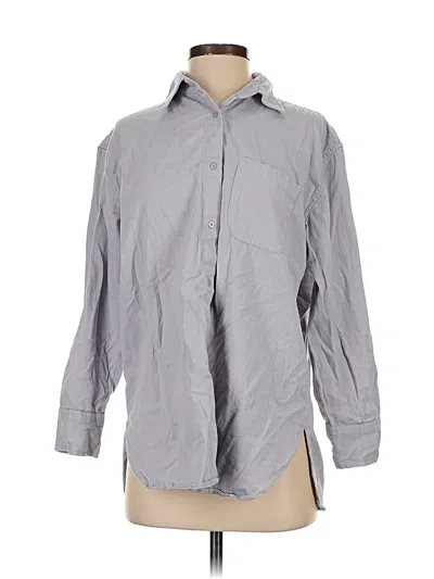 Pre-owned Able Long Sleeve Button Down Shirt In Gray