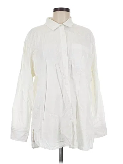 Pre-owned Able Long Sleeve Button Down Shirt In Ivory