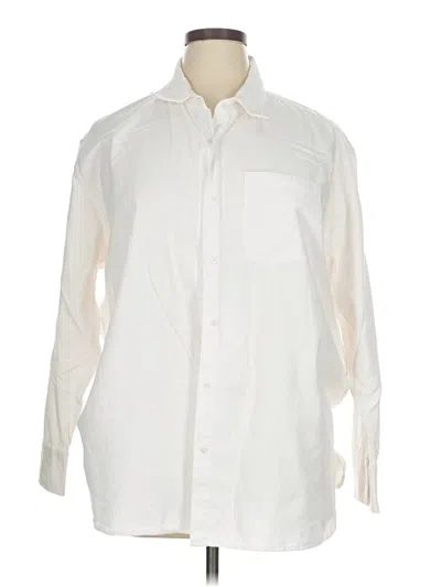 Pre-owned Able Long Sleeve Button Down Shirt In White