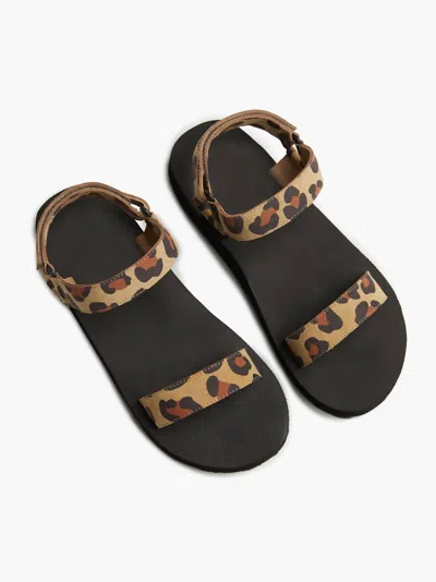 Able Macy Sandal In Leopard Print In Brown