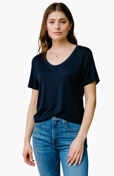 Able Mae Drapey Tee In Black