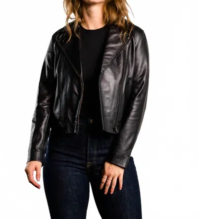 ABLE MAHA LEATHER JACKET IN BLACK
