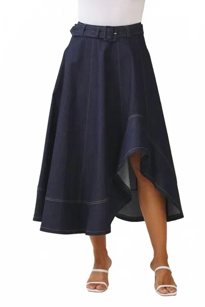 Able Mariela Midi Skirt In Blue