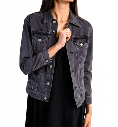 Able Merly Jacket In Washed Black In Blue