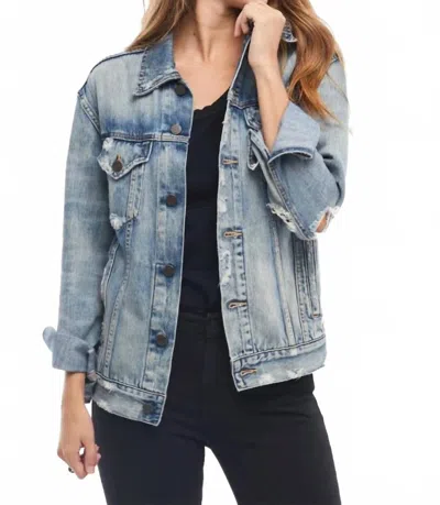 Able Merly Long Sleeve Denim Jacket In Blue