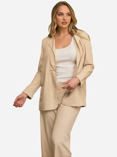Able Micah Drapey Blazer In Oat Milk