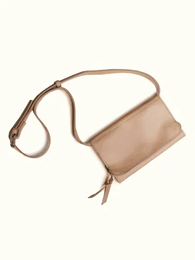 Able Monique Crossbody Bag In Pebble In Beige