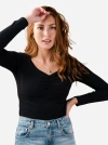 Able Mya Ruched Top In Black