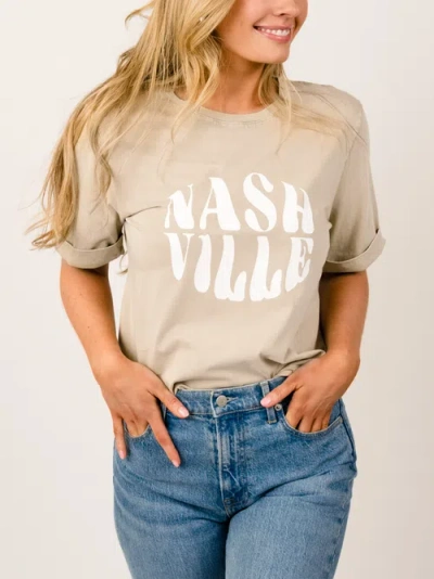 Able Nashville Graphic Tee In Washed Brown Sugar