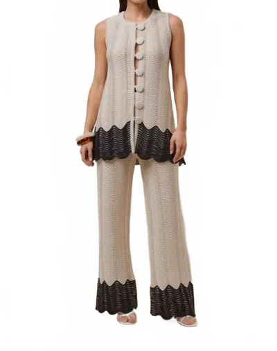 Able Nidia Top And Pants Set In Beige In Neutral
