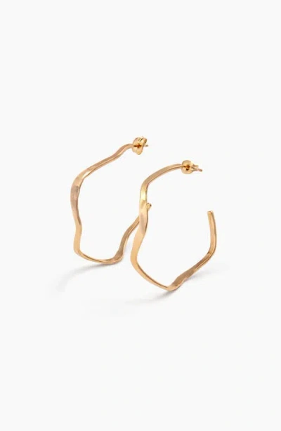 Able Olivia Wavy Hoops In Gold
