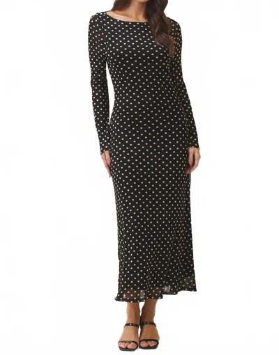 Able Polka Dot Midi Dress In Black