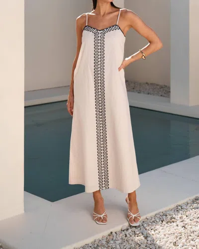 Able Portofino Maxi Dress In White In Neutral