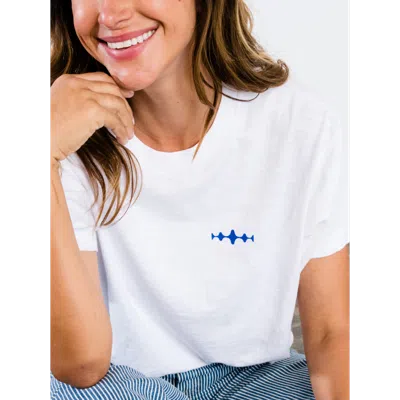 Able Sam Vintage Boyfriend Tee In White W/graphic